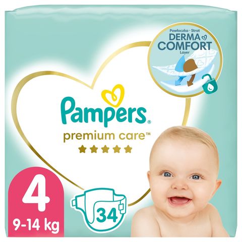 Pampers Premium Care Velikost 4 plenky | 34 kusů