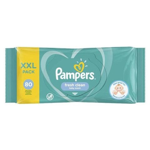 Pampers Fresh Clean Dětské čisticí ubrousky | 80 kusů