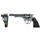 Revolver kovbojský stříbrný, kovový - 8 ran (3080/0GON) | 1 kus