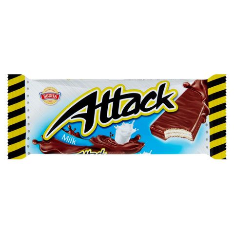Sedita Attack Oplatky s mléčnou náplní v mléčno kakaové polevě | 30 g