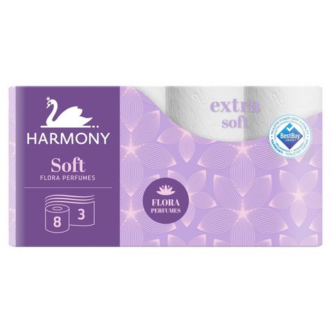 Harmony Soft Flora toaletní papír třívrstvý | 8 kusů