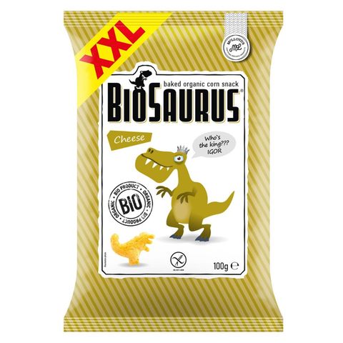 Biosaurus Bio Sýrové kukuřičné křupky XXL | 100 g