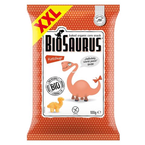 Biosaurus Bio Ketchup Corn Snacks XXL | 100 g
