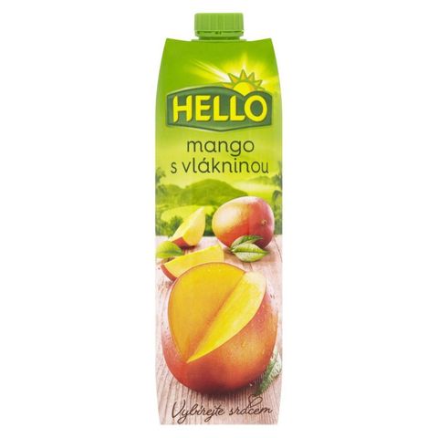 Hello Mangový nápoj s vlákninou | 1 l