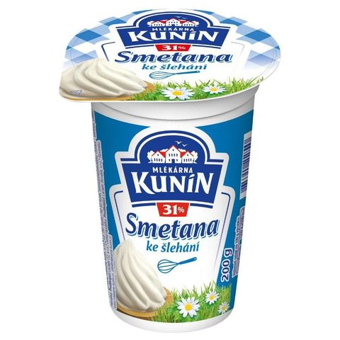 Mlékárna Kunín Smetana ke šlehání 31% | 200 g