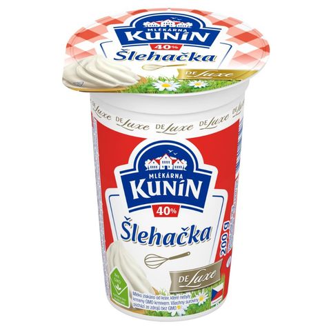 Mlékárna Kunín de Luxe smetana ke šlehání 40% | 200 g