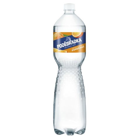 Poděbradka Orange Sparkling Mineral Water | 1.5 l