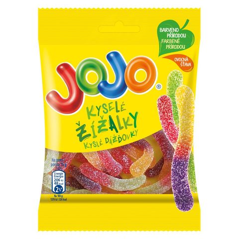 Jojo Sour Worms Jelly Sweets | 80 g