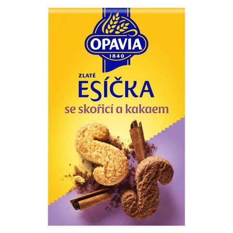 Opavia Zlaté Esíčka sušenky se skořicí a kakaem | 220 g