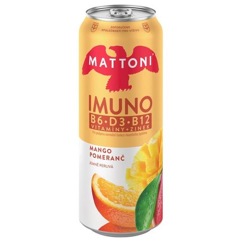 Mattoni Imuno Mineral water orange+mango gently sparkling | 0.5 l