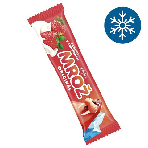 Mrož Jahodový nanuk s tvarohem v kakaové polevě | 45 ml