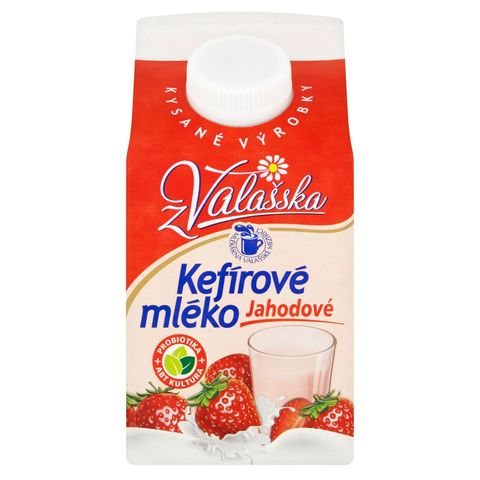 Mlékárna Valašské Meziříčí Jahodové kefírové mléko | 450 g