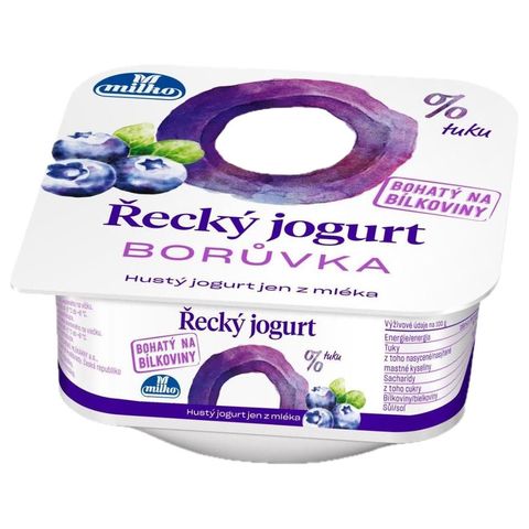 Milko Borůvkový Řecký jogurt 0% | 140 g