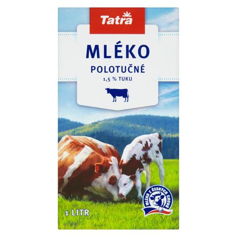 Tatra Mléko polotučné 1,5% tuku | 1l