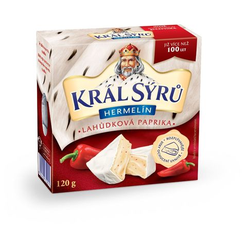 Král Sýrů Gourmet Paprika Hermelín Cheese | 120 g