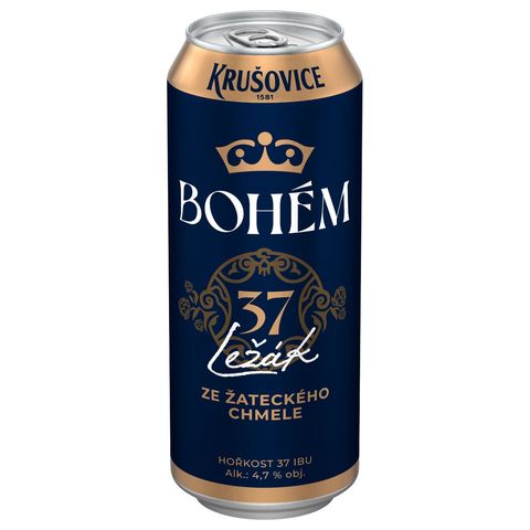 Krušovice Bohém 37 light lager beer | 500 ml