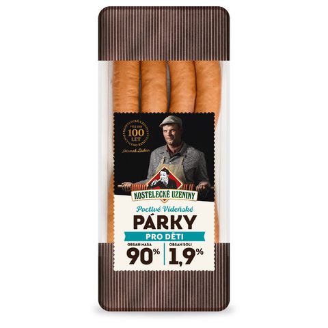 Kostelecké uzeniny Vídeňské párky pro d ěti | 300 g