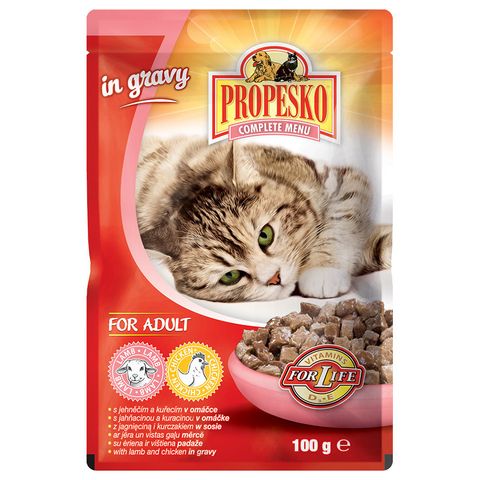Propesko Lamb and Chicken in Sauce Pouch for Cats | 100 g