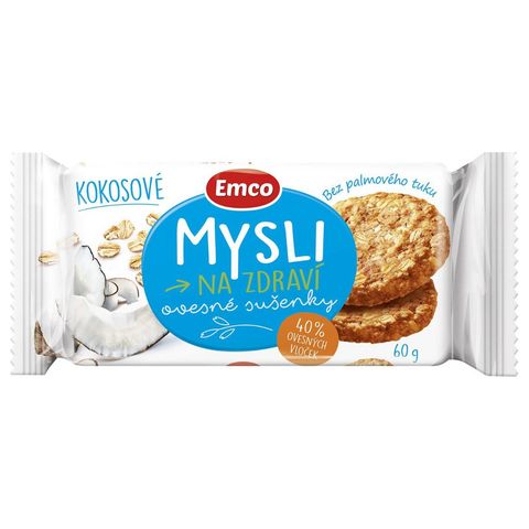 Emco Mysli na Zdraví Kokosové ovesné sušenky | 60 g