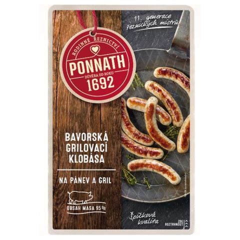 Ponnath Bavorská grilovací klobása | 200 g