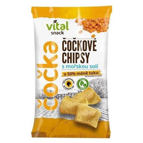 Vital Čočkové chipsy s mořskou solí | 65 g