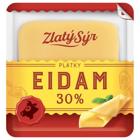 Zlatý sýr Eidam sýr 30% plátky | 100 g