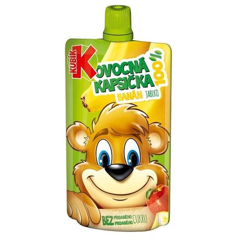 Kubík ovocná kapsička banán, mrkev a jablko | 100 g