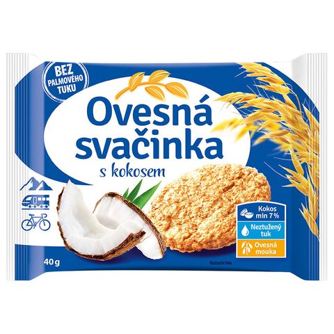 Ovesná svačinka Sušenka s kokosem | 40 g