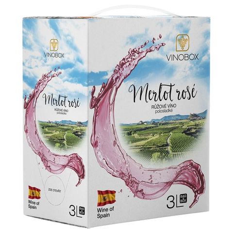 Vinobox Merlot rosé BiB semi-sweet rosé wine | 3 l
