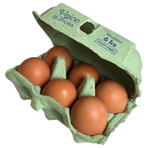 Bystřice Free Range Eggs S+M+L Mix | 6 pieces
