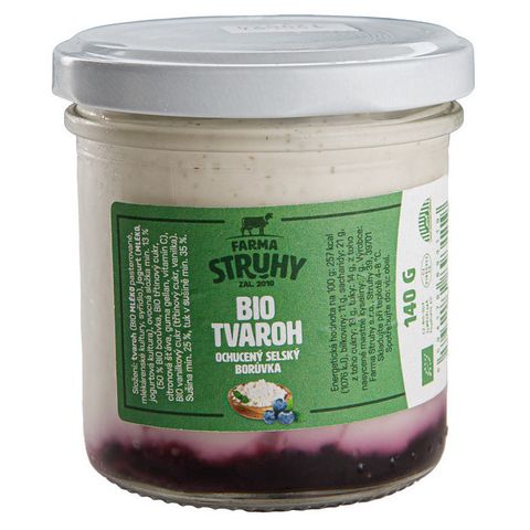 Farma Struhy Bio selský tvaroh ochucený borůvka | 140 g
