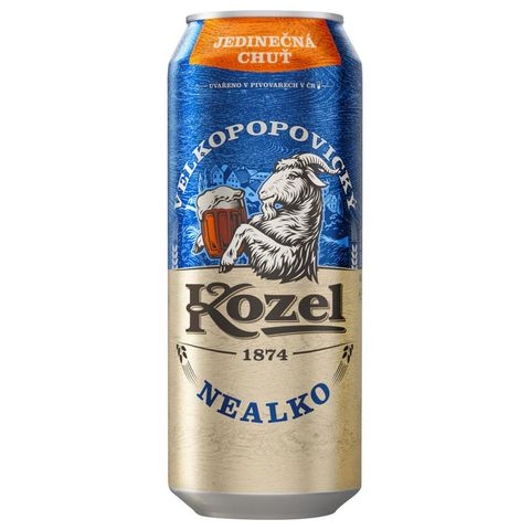 Velkopopovický Kozel Nealkoholické polotmavé pivo plech | 500 ml