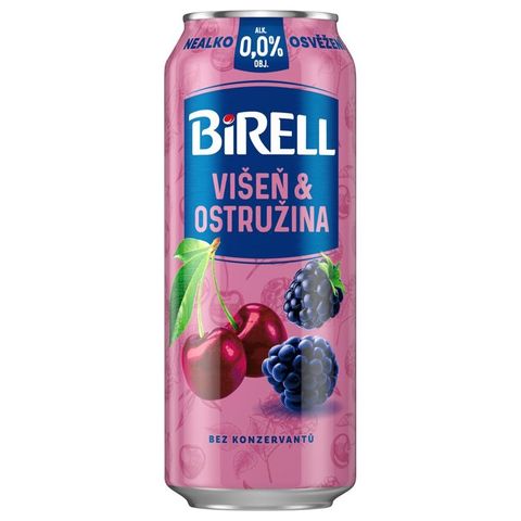 Birell 0.0 Višeň & Ostružina nealkoholické pivo plech | 500 ml