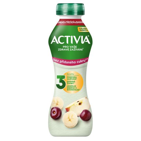 Activia Třešeň a Jablko jogurtový nápoj | 270 g