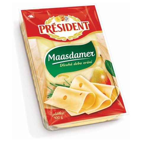 Président Maasdamer sýr 45% plátky | 100 g