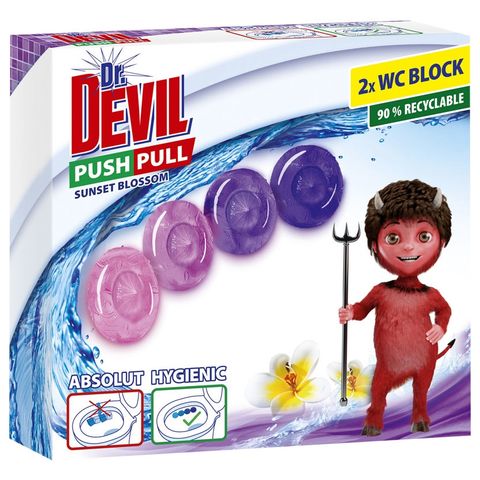 Dr.Devil Sunset Blossom Toilet Cleaner | 2 x 1 pieces