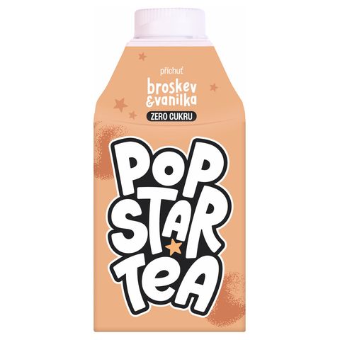 Popstar Tea Broskev a vanilka zero ledový čaj | 500 ml