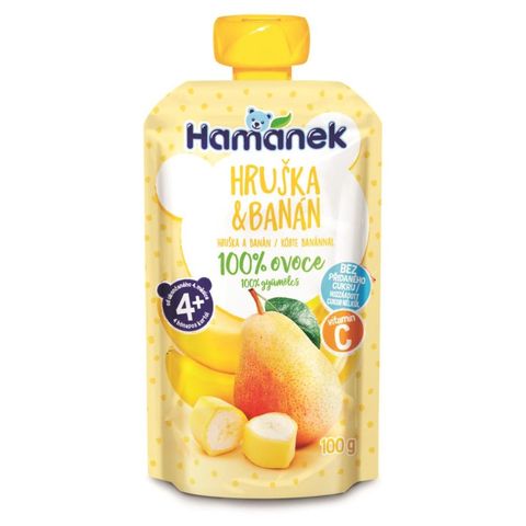Hamánek Pear and Banana Fruit Pouch | 100 g