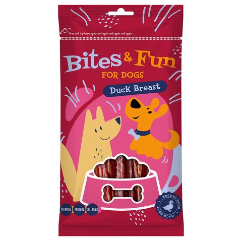 Akinu Bites & Fun Kachní prsíčka pamlsek pro psy | 85 g