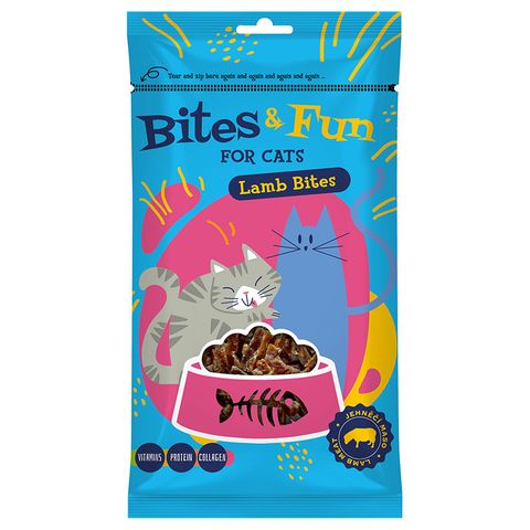 Akinu Bites & Fun Jehněčí kousky pamlsek pro kočky | 60 g