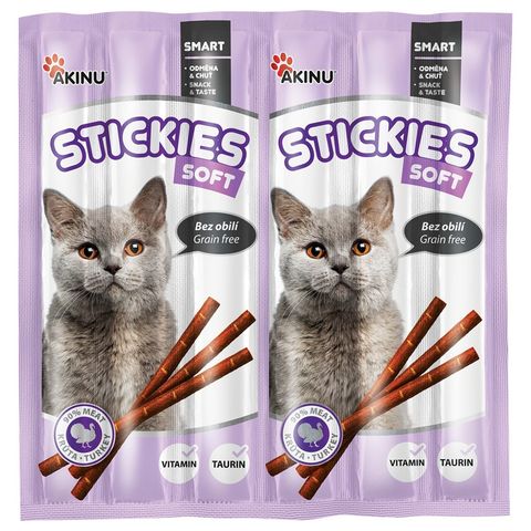 Akinu Stickies Cat Food Turkey Sticks | 6 x 5 g