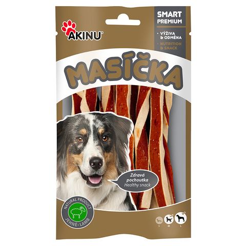Akinu MASÍČKA Jehněčí twister pamlsek pro psy | 75 g