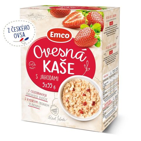 Emco Oatmeal with Strawberries | 5 x 55 g