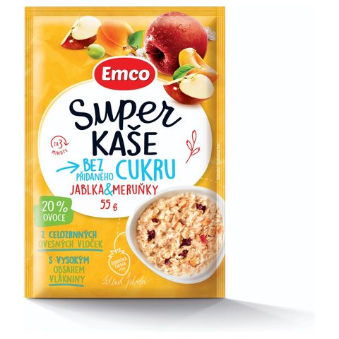 Emco Super kaše Jablko & meruňka bez přidaného cukru | 55 g