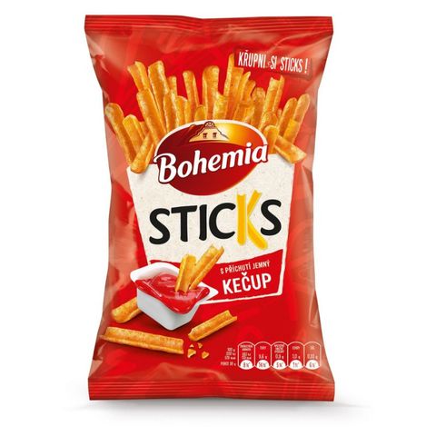 Bohemia Sticks s příchutí jemný kečup | 120 g