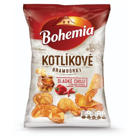 Bohemia Kotlíkové brambůrky sladké chilli a červená paprika | 100 g