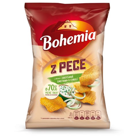 Bohemia Z Pece Sour Cream and Onion Chips | 100 g