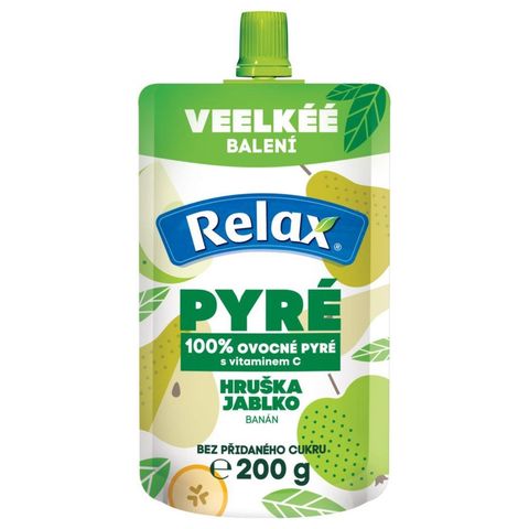 Relax Hruška, jablko, banán 100% pyré | 200 g