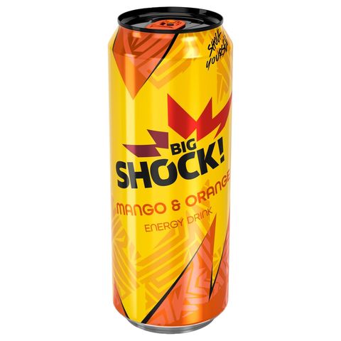 Big Shock! Mango & Orange energetický nápoj | 500 ml