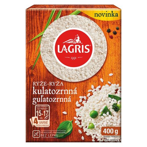 Lagris Kulatozrnná loupaná rýže ve varných sáčcích | 400 g